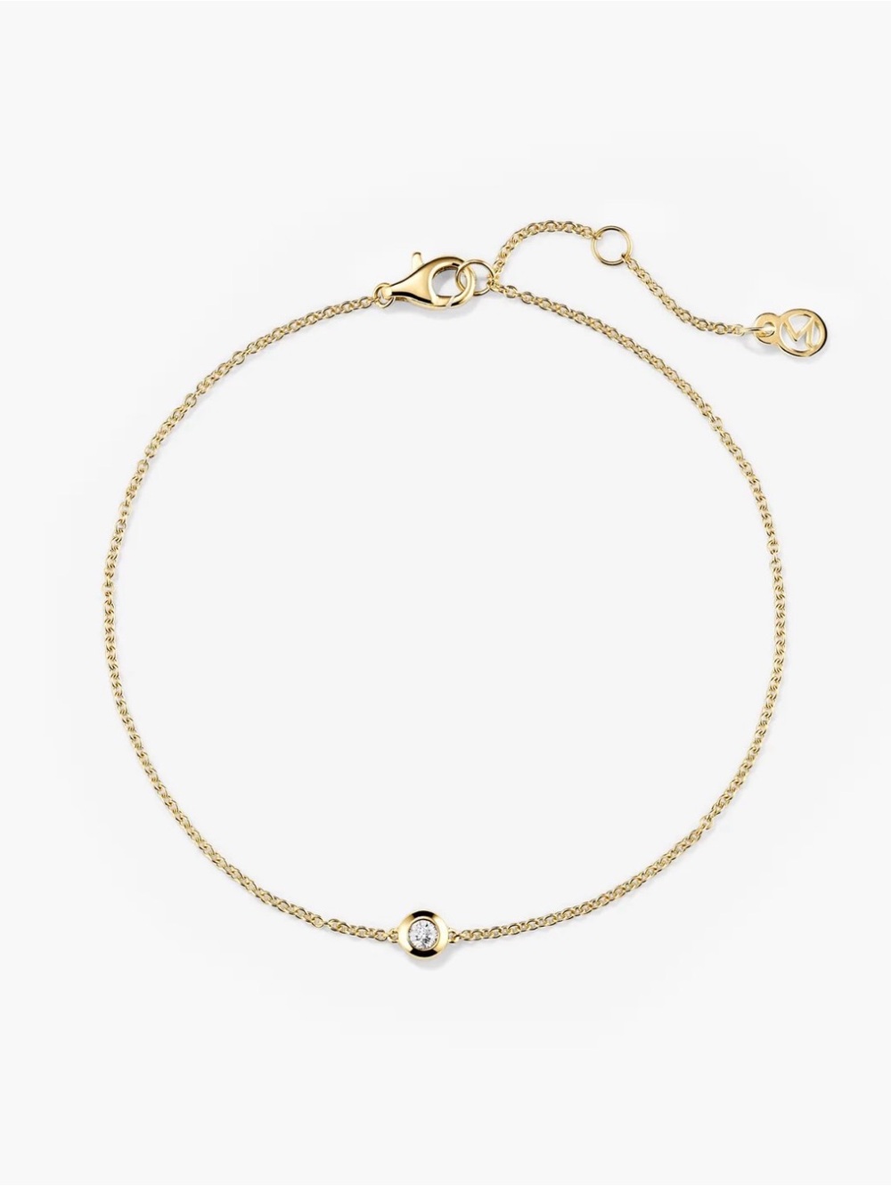Mejuri 10k Solo Diamond Bracelet